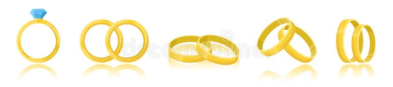 白色背景中突显的婚戒 闪闪发光的金戒指 一对环 现实对象 简单可爱 库存例证 白色背景中突显的婚戒 闪闪发光的金戒指 一对环 现实对象 简单可爱 库存例证