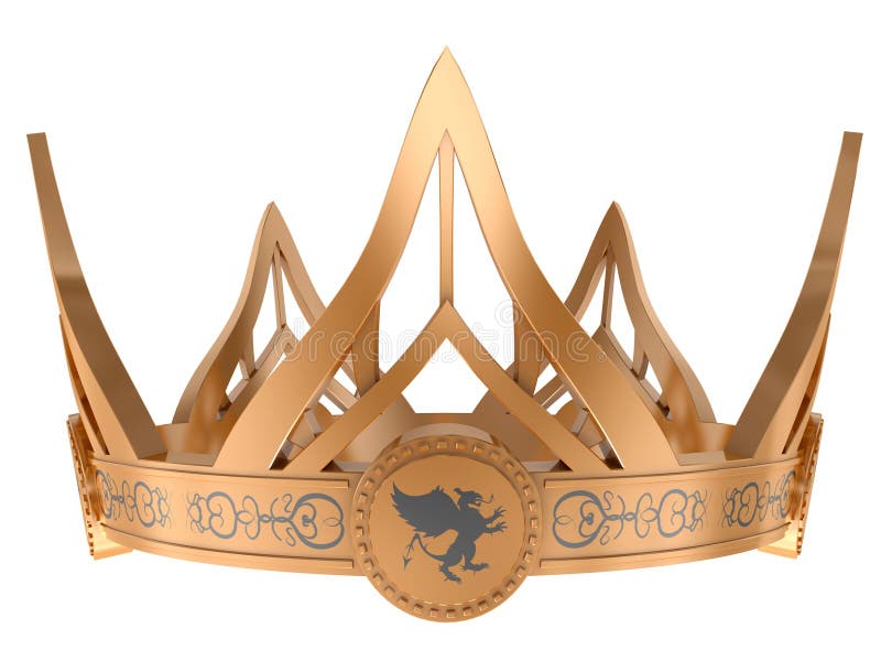 Gold royal crown isolated on a white background. Gold royal crown isolated on a white background