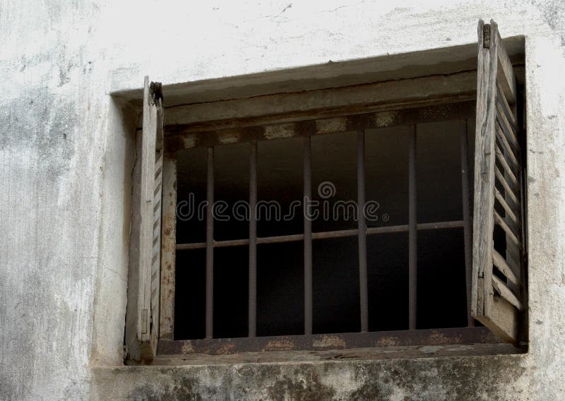 A prison window at S21 Detention Center, Cambodia. A prison window at S21 Detention Center, Cambodia