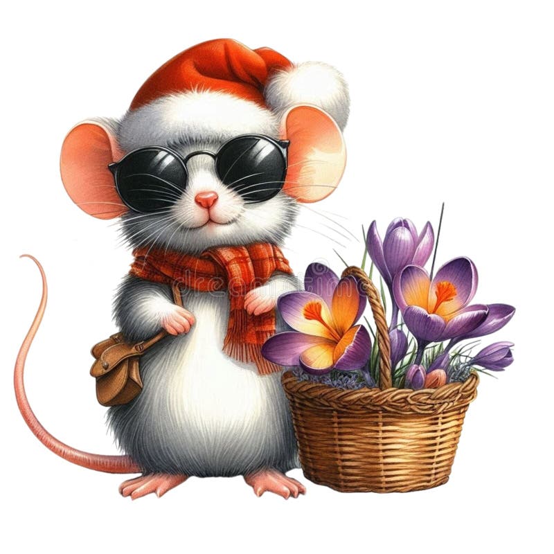 盖茨比可爱的圣诞节剪贴画水彩 向量例证