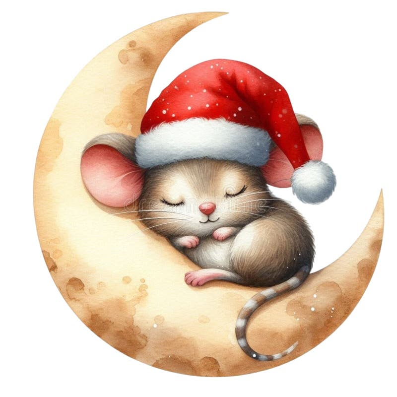 盖茨比可爱的圣诞节剪贴画水彩 向量例证