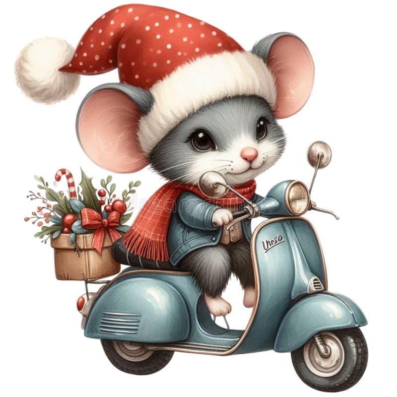 盖茨比可爱的圣诞节剪贴画水彩 皇族释放例证