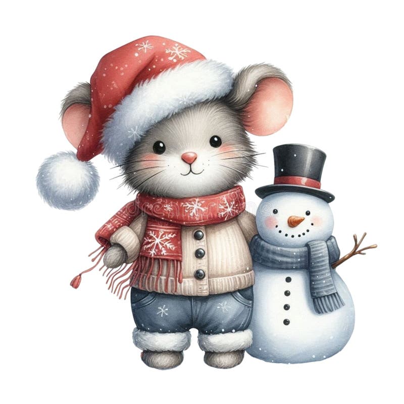 盖茨比可爱的圣诞节剪贴画水彩 皇族释放例证