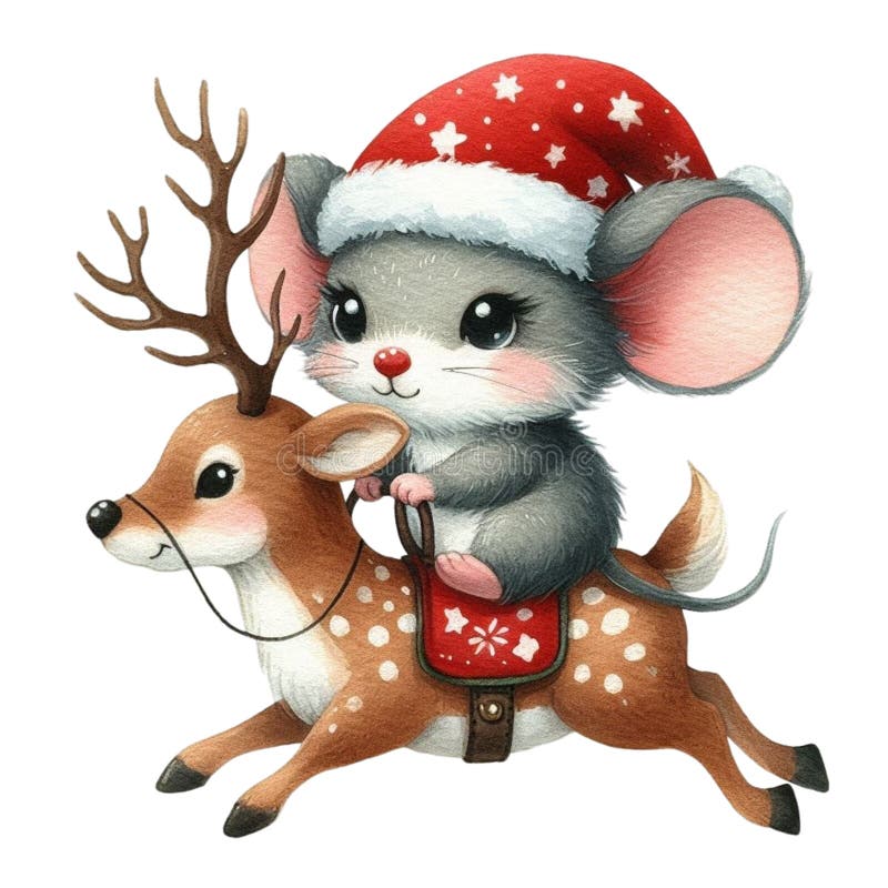 盖茨比可爱的圣诞节剪贴画水彩 向量例证