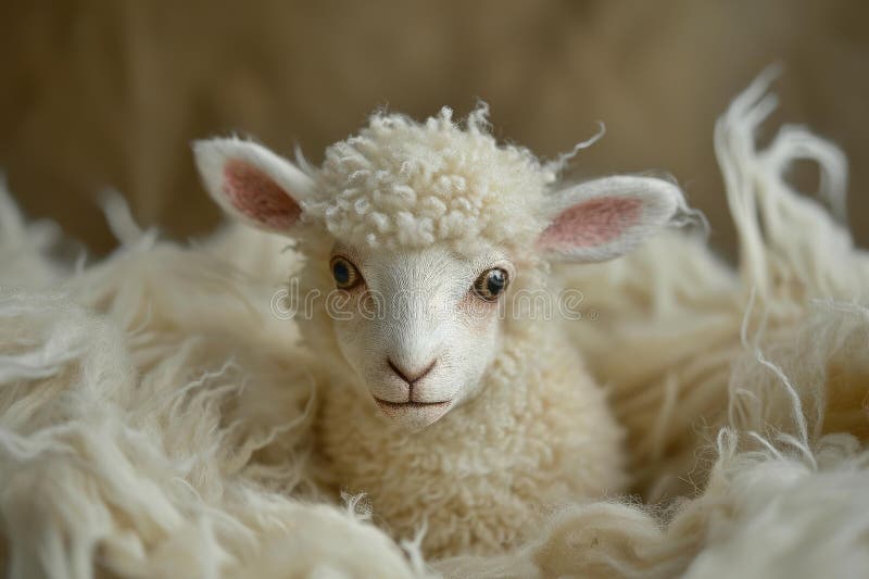 Stick-legged Anthropomorphic baby sheep. Season decoration. Generate Ai AI generated. Stick-legged Anthropomorphic baby sheep. Season decoration. Generate Ai AI generated
