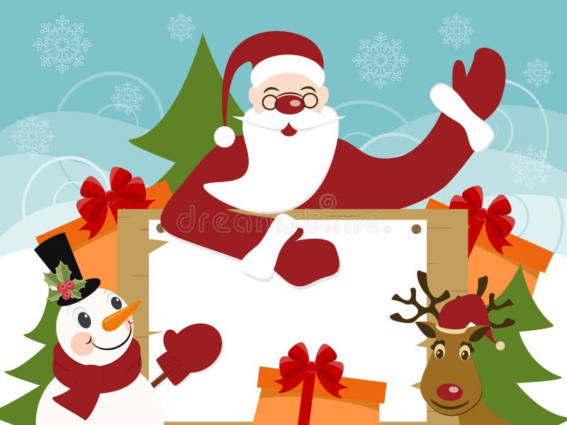 看板卡cristmas greeteng新年度 向量例证 看板卡cristmas greeteng新年度 向量例证