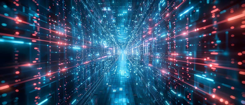 确保未来 : 量子计算与网络安全. 概念量子计算网络安全 库存例证