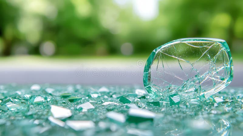 碎玻璃球脆弱性和生存短暂性的视觉探索 向量例证
