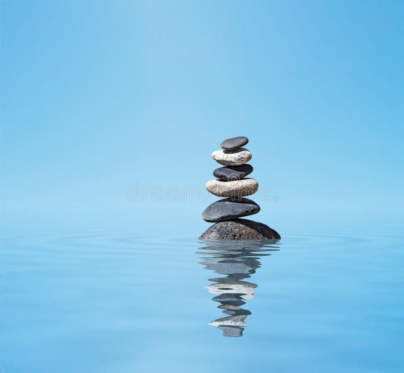 禅宗平衡的石头堆