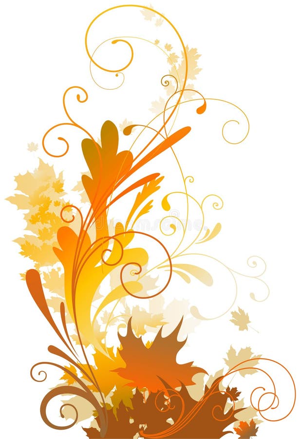 Abstract autumn design in yellow and orange colors. Abstract autumn design in yellow and orange colors