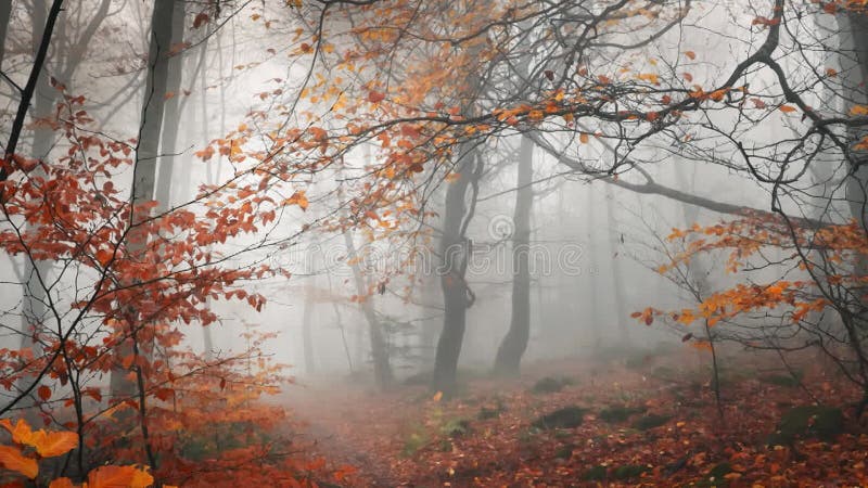 秋季雾林