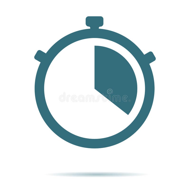 停止观看器矢量图标。现代简约扁平计时器。现代简约扁平元素。商业，int 库存例证