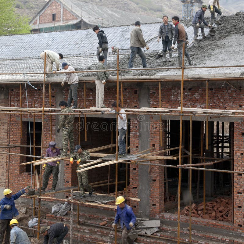 Nowadays in China, huge amount of farmers move into cities and work at construction sites mostly. They are called migrant workers. Nowadays in China, huge amount of farmers move into cities and work at construction sites mostly. They are called migrant workers.