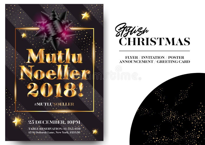 穆特鲁Noeller 2018年在土耳其语的圣诞快乐 库存例证 穆特鲁Noeller 2018年在土耳其语的圣诞快乐 库存例证