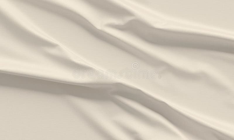 空白米色织物材料皱纹模拟顶视图 库存例证