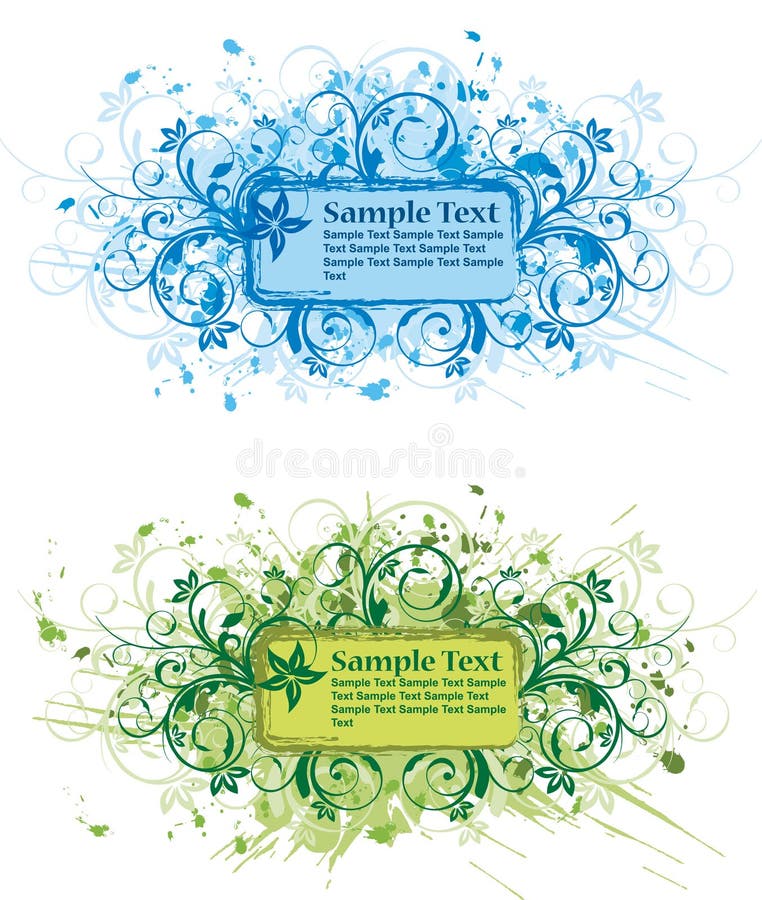 Floral vector elements for design. Floral vector elements for design