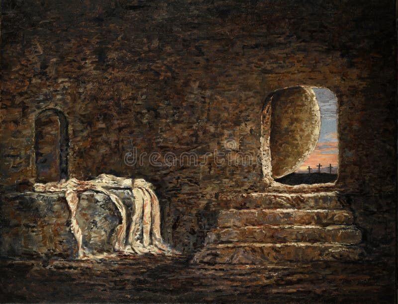 The empty tomb - oil painting on linen. The empty tomb - oil painting on linen