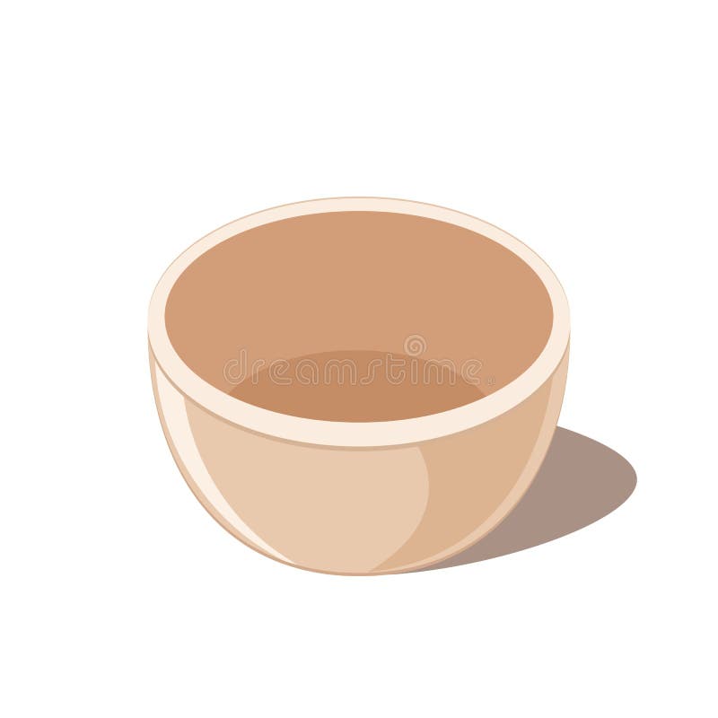 Empty Bowl Icon. Isolated on white background. Vector illustration flat design. Empty Bowl Icon. Isolated on white background. Vector illustration flat design