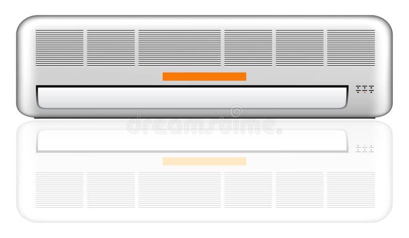 Air conditioner illustration on white. Air conditioner illustration on white