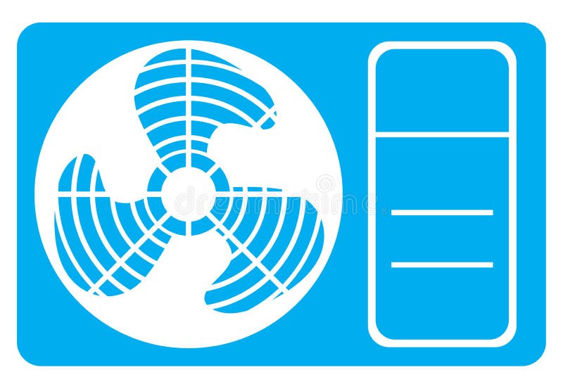 Air conditioning symbol, air conditioner label, air conditioner sign. Air conditioning symbol, air conditioner label, air conditioner sign