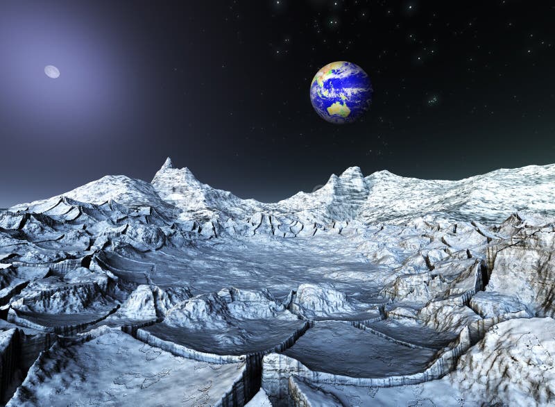 A rendering of a fantastic view from space. A rendering of a fantastic view from space