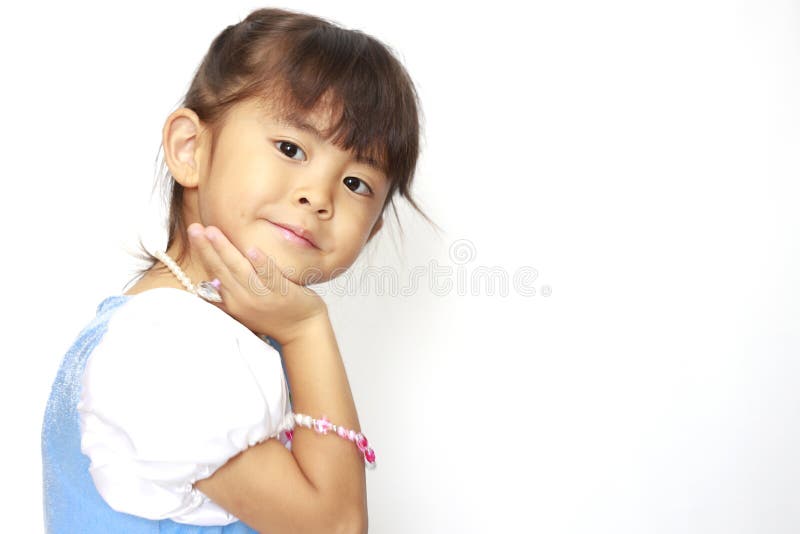 穿裙子的日本女孩 库存照片