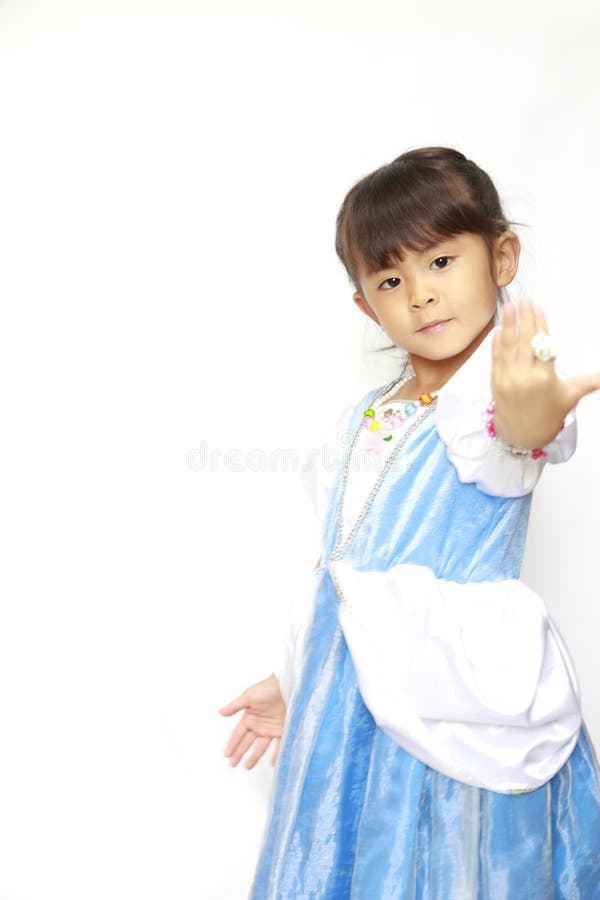 穿裙子的日本女孩 库存图片