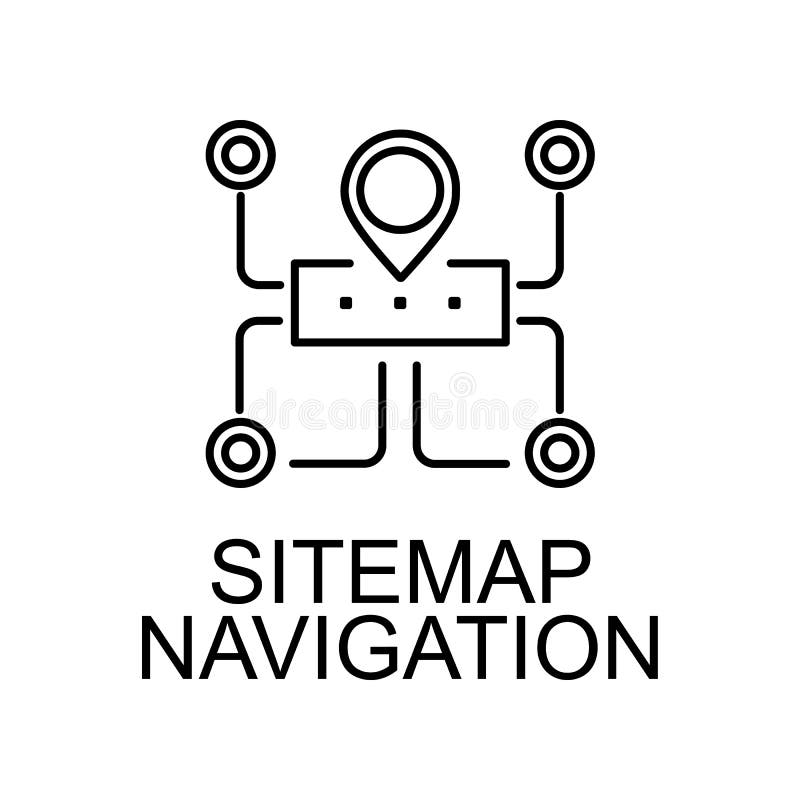 站点地图导航线 用于移动概念和Web应用的名称的Seo和Web优化图标的元素 细线 皇族释放例证 站点地图导航线 用于移动概念和Web应用的名称的Seo和Web优化图标的元素 细线 皇族释放例证