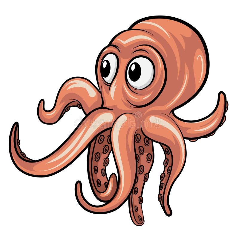 Vector Drawing of an Octopus. Vector Drawing of an Octopus