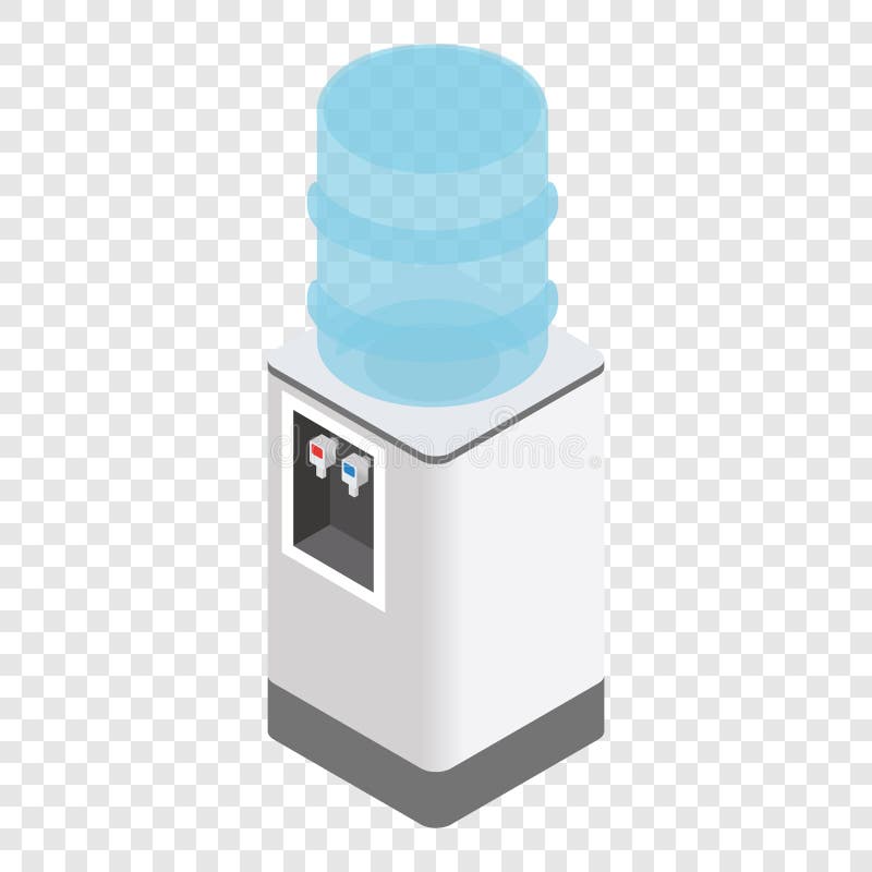 Isometric office water cooler on transparent background. Isometric office water cooler on transparent background