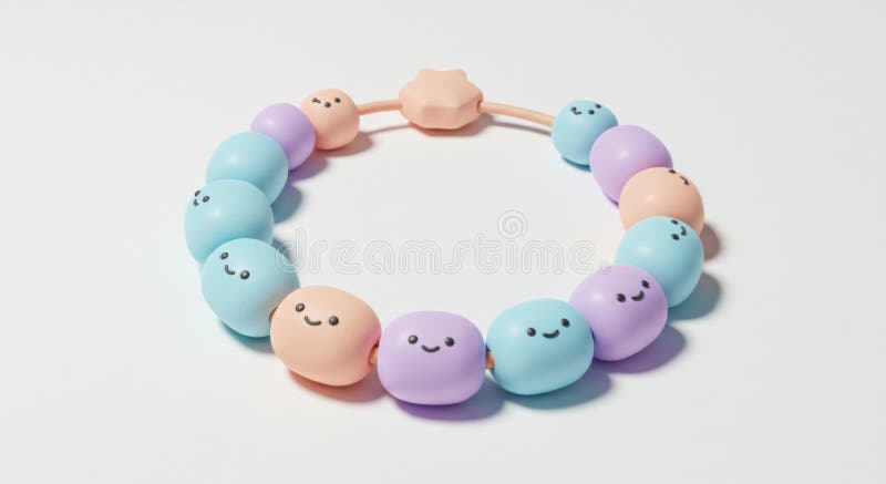 粉色珠子手链 库存例证