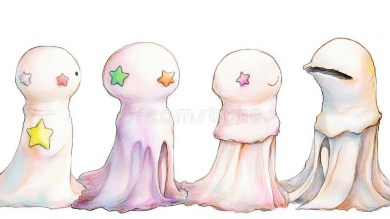 粉笔鬼友 库存例证
