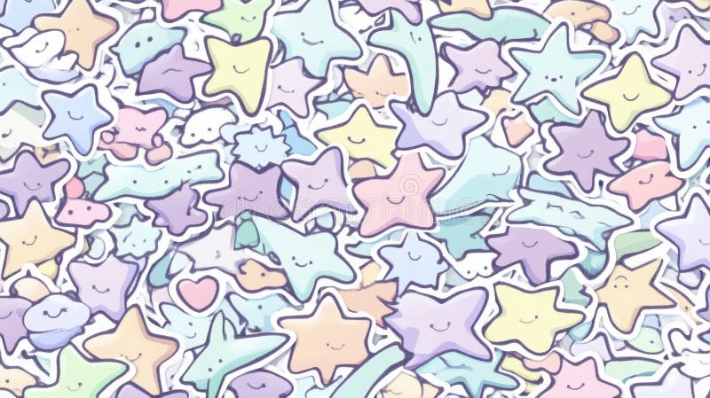 粉色星标 库存例证