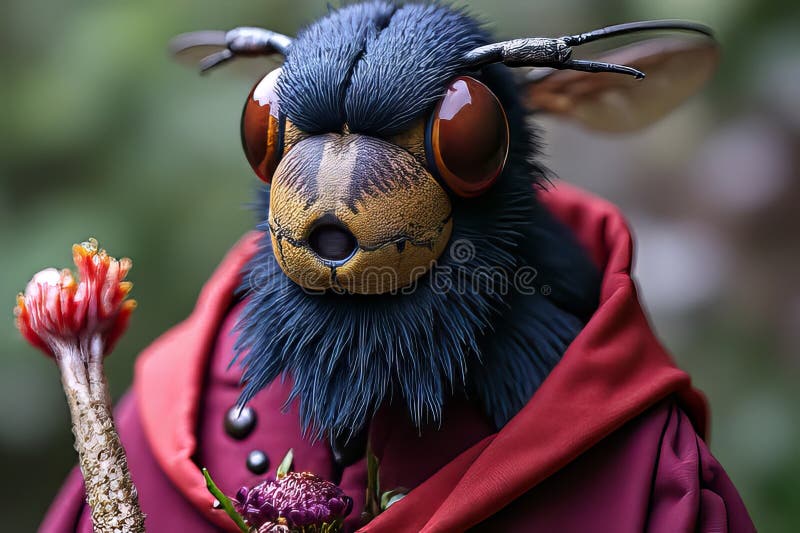 精巧的魔幻人物手工细节与想象设计展示 向量例证