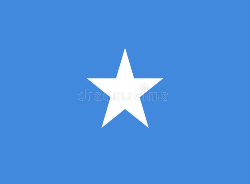 索马利亚人的光泽玻璃旗 库存例证
