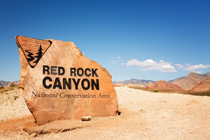 Sign for Red Rock Canyon State Park, Nevada, USA. Sign for Red Rock Canyon State Park, Nevada, USA