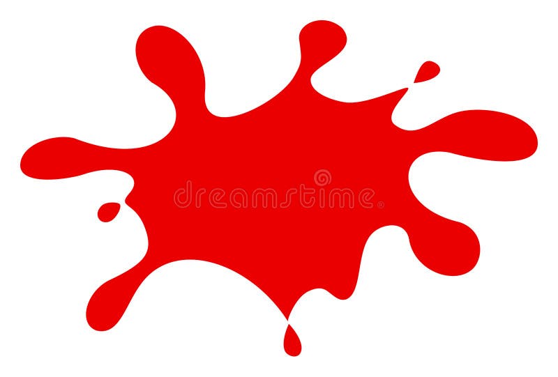 Red paint splatter icon. Vector blob illustration. Red paint splatter icon. Vector blob illustration