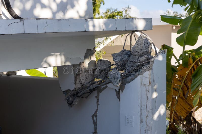 64级地震后建筑物废墟 图库摄影