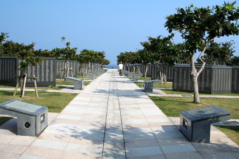 The Peace Memorial Park is located on Mabuni Hill, the final battlefield of the Battle of Okinawa. Over 236,000 names of all those who lost their lives, soldiers & civilians alike are inscribed on the cenotaphs. The Peace Memorial Park is located on Mabuni Hill, the final battlefield of the Battle of Okinawa. Over 236,000 names of all those who lost their lives, soldiers & civilians alike are inscribed on the cenotaphs.