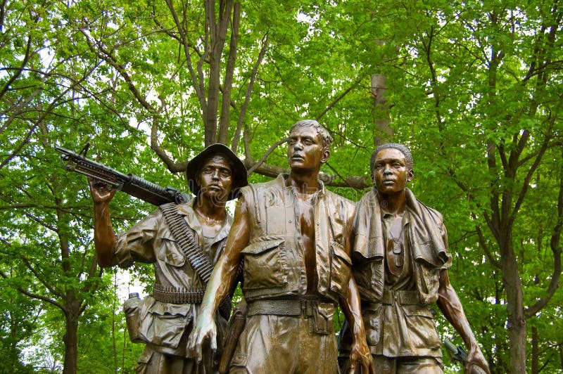 Statues of Soldiers at Vietnam War Memorial in Washington, D.C. Statues of Soldiers at Vietnam War Memorial in Washington, D.C.