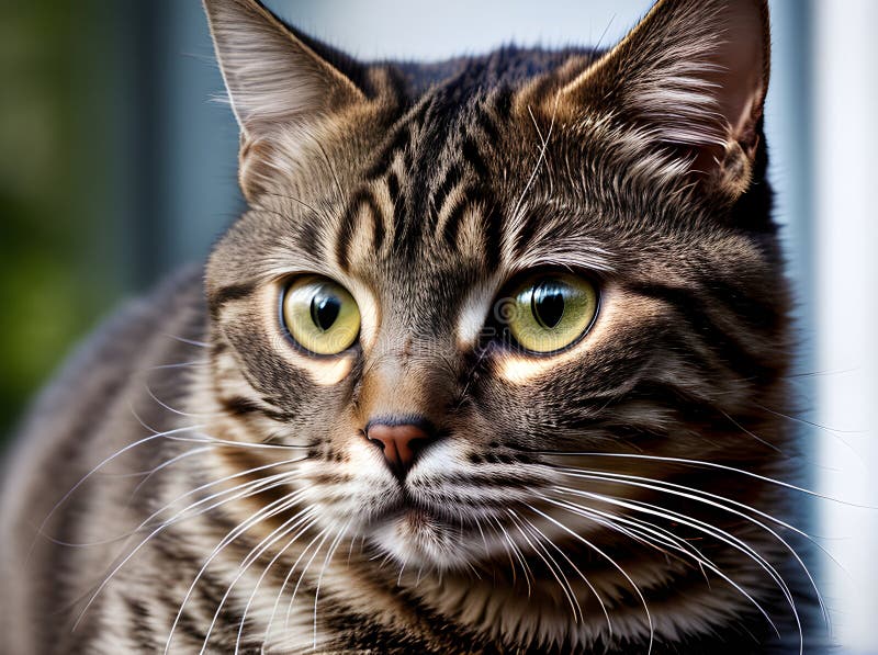细小角度的街猫特写 库存例证
