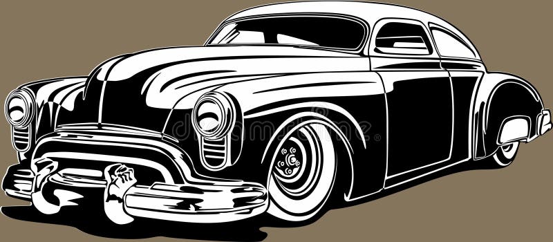 Vector graphic silhouette one of the biggest american car icon. Vector graphic silhouette one of the biggest american car icon