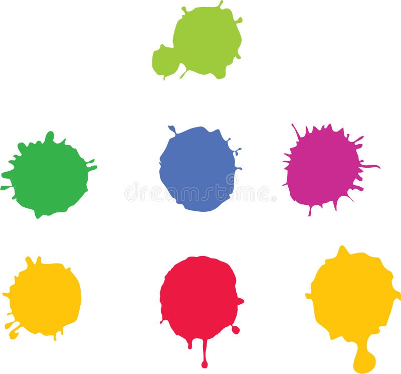 A Colourful Paint Splat Illustration. A Colourful Paint Splat Illustration