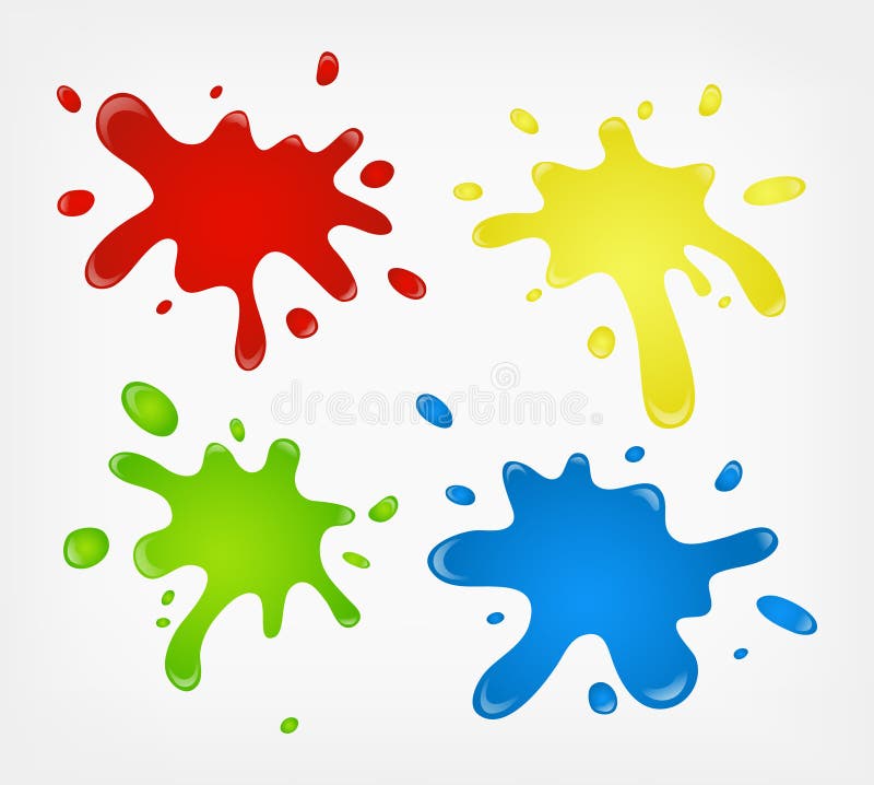 Vector color paint splashes for your artwork. Vector color paint splashes for your artwork