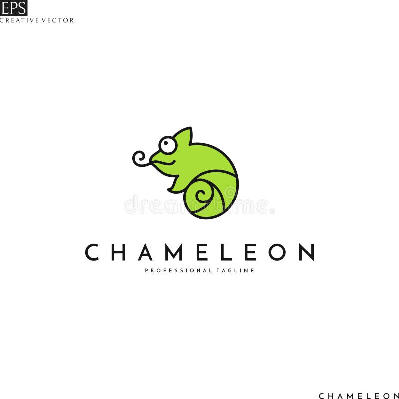 Green chameleon. Logo template. Vector illustration EPS. Green chameleon. Logo template. Vector illustration EPS