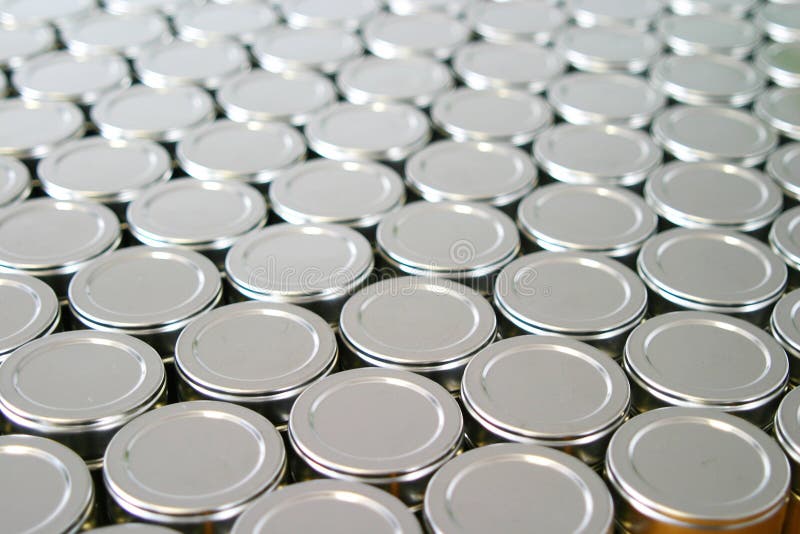 Metal lids of packaging tins. Metal lids of packaging tins