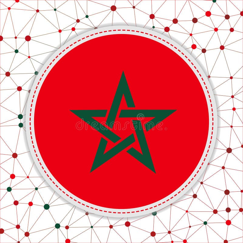 网络背景的摩洛哥国旗