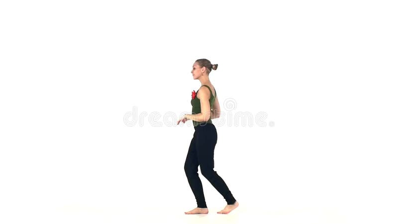 美丽,夫人开始跳舞社会拉丁舞蹈 股票视频