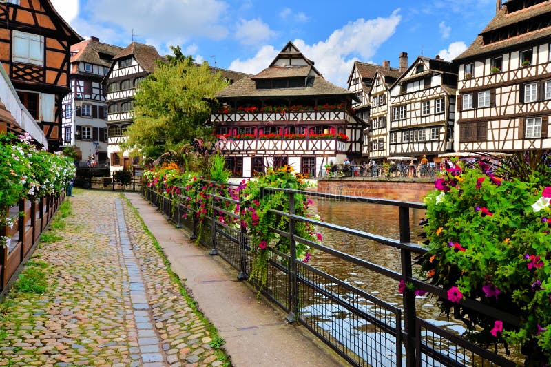 Quaint timbered houses of Petite France, Strasbourg, France. Quaint timbered houses of Petite France, Strasbourg, France