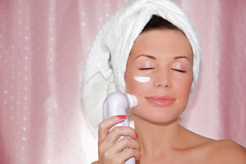 Beautiful woman cleaning face, heath care, beauty treatment. Beautiful woman cleaning face, heath care, beauty treatment